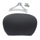 フラット ブラック クッション バックレスト パッド 「T」マウント キット付き 97-2017 ハーレー ツーリング CD 用 Flat Black Cushion Backrest Pad w/ “T” Mount Kit For 97- 2017 Harley Touring CD