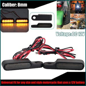2x ミニターンシグナル LED ライトウインカーインジケーター Kawasaki Ninja 250 250R 1000用 2x Mini Turn Signal LED Light Blinker Indicator For Kawasaki Ninja 250 250R 1000