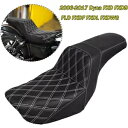 運転席助手席ハーレーダイナファットボブストリートボブ 2006-2017 16 ブラックに適合 Driver Passenger Seat Fit For Harley Dyna Fat Bob Street Bob 2006-2017 16 Black