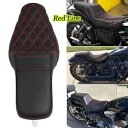 レッドライン 運転席&助手席 ハーレーダイナ ローライダー FXD FXDWG 2006-17に適合 Red Line Driver & Passenger Seat Fit For Harley Dyna Low Rider FXD FXDWG 2006-17