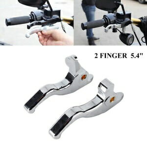 2 フィンガー 5.4 インチ アルミニウム クローム ハンド ブレーキ クラッチ レバー ツーリング エレクトラグライド用 2 Finger 5.4