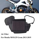 ブラックハイフローエアインテークフィルタークリーナー交換用ホンダMSX 125 Grom 13+ Black High Flow Air Intake Filter Cleaner Replacement For Honda MSX 125 Grom 13+(2)