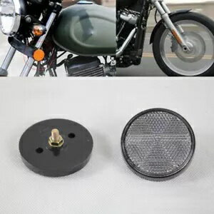 ラウンドリフレクターホワイト警告リフレクターユニバーサルオートバイトラック ATV バイク Round Reflectors White Warning Reflector Universal For Motorcycle Truck ATV Bike