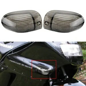 フロントターンシグナルランプカバーカワサキニンジャ ZX11 ZZ-R 1100C 1990-1992 スモーク Front Turn Signal Lamp Covers For KAWASAKI NINJA ZX11 ZZ-R 1100C 1990-1992 Smoke