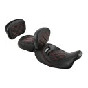 ブラック + レッドライダー助手席背もたれパッドハーレーストリートグライド 09-23 17 に適合 Black+Red Rider Passenger Seat Backrest Pad Fit For Harley Street Glide 09-23 17