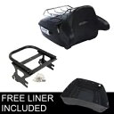 ブラックキングパック トランク背もたれマウントラック ハーレーエレクトラグライド 97-08 06用 Black King Pack Trunk Backrest Mount Rack Fit For Harley Electra Glide 97-08 06