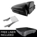 みじん切りトランク ブラックラッチバックレストラック付き ハーレーストリートグライド 97-08 06に適合 Chopped Trunk W/ Black Latch Backrest Rack Fit For Harley Street Glide 97-08 06