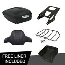 マットブラックキングトランクバックレストラックハーレーツアーパックエレクトラグライド14-23用 Matte Black King Trunk Backrest Rack Fit For Harley Tour-Pak Electra Glide 14-23