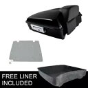 ブラックチョップドパックトランクバックレスト&プレートハーレーツアーパックツーリング14-23用 Black Chopped Pack Trunk Backrest & Plate Fit For Harley Tour Pak Touring 14-23