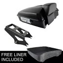 チョップドトランクバックレスト & ブラックマウント ハーレーツアーパックロードキング 09-13 12 に適合 Chopped Trunk Backrest & Black Mount Fit For Harley Tour Pak Road King 09-13 12