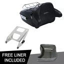キングパック トランク バックレスト クローム ラック付き ハーレー ツアー パック ロード グライド 14-23 に適合 King Pack Trunk Backrest W/Chrome Rack Fit For Harley Tour Pak Road Glide 14-23