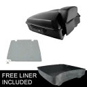 ブラックチョップドパックトランク 背もたれプレート付き ハーレーストリートグライド 14-24 19用 Black Chopped Pack Trunk W/Backrest Plate Fit For Harley Street Glide 14-24 19