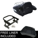 ブラックキングパック トランク背もたれマウントラック ハーレーロードキンググライド 97-08用 Black King Pack Trunk Backrest Mount Rack Fit For Harley Road King Glide 97-08
