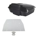 チョップドパックトランク 背もたれ+プレート付き ハーレーツアーパック ロードキング 97-13用 Chopped Pack Trunk W/ Backrest + Plate Fit For Harley Tour Pak Road King 97-13