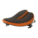 ブラック + オレンジ運転席 + スプリングブラケットハーレースポーツスター 04-06 10-22 に適合 Black+Orange Driver Seat + Spring Brackets Fit For Harley Sportster 04-06 10-22