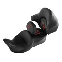 ブラック + レッド運転席助手席ライダーバックレストハーレーロードグライド 14-23 に適合 Black+Red Driver Passenger Seat Rider Backrest Fit For Harley Road Glide 14-23