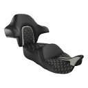 ブラック + グレー ホワイト ライダー & 助手席バックレスト ハーレー ツーリング 14-23 に適合 Black+Grey White Rider & Passenger Seat Backrest Fit For Harley Touring 14-23