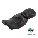 ゲルドライバーライダー助手席クッションハーレーロードキング FLHR 2009-2024 に適合 Gel Driver Rider Passenger Seat Cushion Fit For Harley Road King FLHR 2009-2024