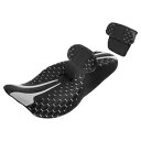 運転席助手席背もたれパッド付きハーレーストリートロードグライド14-23に適合 Driver Passenger Seat W/ Backrest Pads Fit For Harley Street Road Glide 14-23