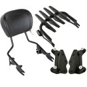 ブラックバックレスト SissyBar 荷物ラックドッキングキットハーレーロードグライド 09-13 に適合 Black Backrest SissyBar Luggage Rack Docking Kit Fit For Harley Road Glide 09-13