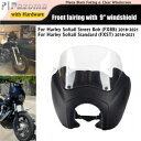 9 インチ ヘッドライト フェアリング フロントガラス マスク ソフテイル FXST ストリート ボブ FXBB 2018-2021 用 9" Headlight Fairing Windshield Mask for Softail FXST Street Bob FXBB 2018-2021