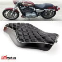 Two Up 運転席 助手席 ブラック ハーレー スポーツスター XL1200 883 05-21 カスタム用 Two Up Driver Passenger ...