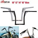 10インチ 12インチ 14インチ 16インチ ライズ エイプ ハンガー ハンドルバー ハーレー ダイナ スポーツスター FLST FXST用 10