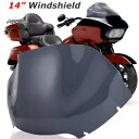 ウェーブ スポーツ フレア フロントガラス 14インチ ハーレー ツーリング ロード グライド FLTR CVO 2015-2024用 Wave Sport F...