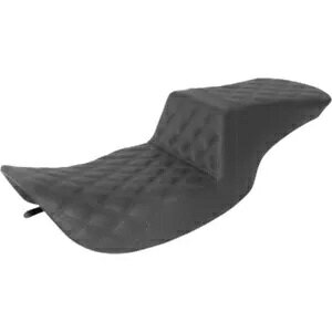 サドルメン ブラック フルラティス ステッチ ステップ 2 アップシート ハーレー ツーリング バガー 97-07 Saddlemen Black Full Lattice Stitch Step 2 Up Seat Harley Touring Bagger 97-07 
