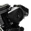 ステルス エア クリーナー キット ブラック ティアドロップ カバー - 2017+ ハーレー ツーリング ソフテイル M8 Stealth Air Cleaner Kit Black Teardrop Cover - 2017+ Harley Touring Softail M8(2)