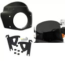 Memphis Shades ロードウォリアー フェアリング 11 ブラック フロントガラス キット ハーレー ソフテイル 86-17 Memphis Shades Road Warrior Fairing 11 Black Windshield Kit Harley Softail 86-17