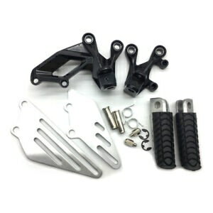 バイクブラックフロントフットペグブラケット Kawasaki ZZR1400 ZX14R 2006-2018 Motorbike Black Front Foot Pegs Bracket For Kawasaki ZZR1400 ZX14R 2006-2018