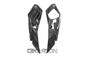 2015 - 2020 Kawasaki Ninja H2 カーボンファイバー フロント エアラム インテーク カバー 2015 - 2020 Kawasaki Ninja H2 Carbon Fiber Front Air Ram Intake Covers