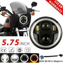 ブラック 5-3/4 インチ 5.75 300W LED ヘッドライト Hi/Lo プロジェクター DRL ドットオートバイ用 Black 5-3/4