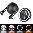 5-3 5.75インチ LED ヘッドライト + バケット ハウジング マウント ブラケット バイク オートバイ用 5-3 5.75