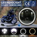 5-3/4インチ 5.75インチ LED プロジェクターヘッドライトフォグランプリング ハーレーダイナ ローライダー FXDL用 5-3/4