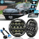 ペア 7 インチ ラウンド LED ヘッドライト DRL Hi-Lo ビーム AC シェルビー コブラ 1962-1973 用 Pair 7
