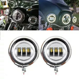 4.5インチ LED補助パッシングスポットライトハウジングバケットブラケットハーレーツーリング用 4.5