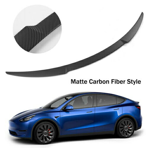 テスラモデル Y スポイラーマットカーボンファイバーパターンパフォーマンスリアウイングテール For Tesla Model Y Spoiler Matte Carbon Fiber Pattern Performance Rear Wing Tail