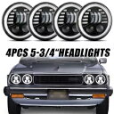 4 個 5.75 5-3/4 インチラウンド LED ヘッドライトシボレー GMC コルベット C1 C2 1963-1982 4Pcs 5.75 5-3/4