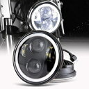 5.75 5-3/4 プロジェクター LED ヘッドライト エンジェル アイ ハイロー ホンダ シャドウ スピリット 750 用 5.75 5-3/4 Proj...