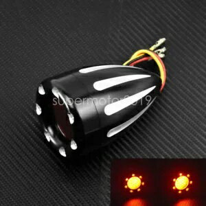 オートバイブラックリア LED ターンシグナルインジケータライト 14-20 FLHX FLHXS に適合 Motorcycle Black Rear LED Turn Signal Indicator Light Fit For 14-20 FLHX FLHXS