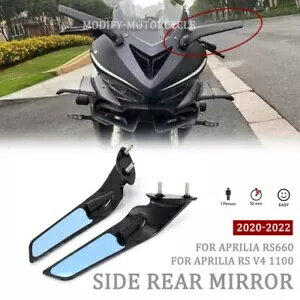 オートバイバックミラーサイドミラーアプリリア RS 660 RSV4 1100 2020 2021 2022 Motorcycle Rearview Side Mirrors For Aprilia RS 660 RSV4 1100 2020 2021 2022
