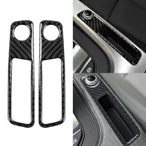 カーボンファイバーコンソール音量調整パネルカバートリムフィットアウディ A4 B9 17-20 LHD Carbon Fiber Console Volume Adjustment Panel Cover Trim Fit Audi A4 B9 17-20 LHD