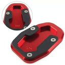 赤 1 個アルミ Ducati デザート X 2022 + オートバイサイドスタンド引伸プレート Red 1Pcs Aluminum For Ducati desert X 2022+ Motorcycle Side Stand Enlarger Plate(2)