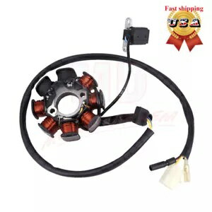ステータマグネト 8 コイル GY6 50cc スクーター原付中国 TaoTao ROKETA Vespa 米国用 Stator Magneto ..