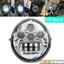 LED ヘッドライト ホワイト DRL 付き ハーレー V ロッド VRSCF VRSCA VRSCF VRSCX ストリートロッド用 LED Headlight w/ White DRL For Harley V Rod VRSCF VRSCA VRSCF VRSCX Street Rod