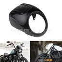 ハーレーダイナスポーツスターXL 1200 883用ブラックフロントガラスフロントヘッドライトフェアリング Black Windshield Front Headlight Fairing for Harley Dyna Sportster XL 1200 883