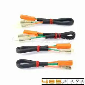 Kawasaki ZX6R ZX10R Z650用ターンシグナルインジケーターアダプターリードコネクター4個 4Pcs Turn Signal Indicator Adaptor Leads Connectors for Kawasaki ZX6R ZX10R Z650
