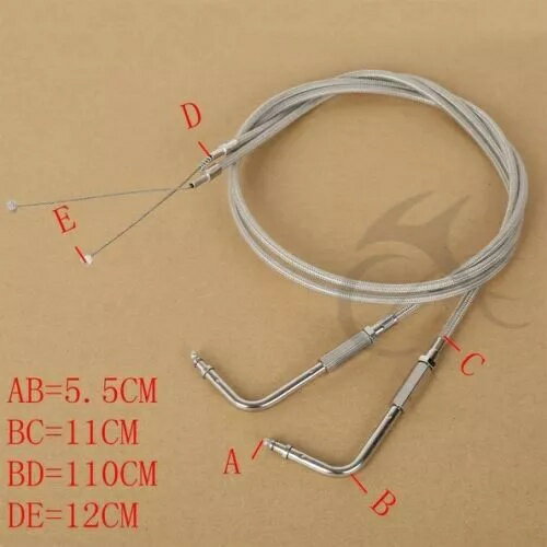 43-1/2 インチスロットルケーブルハーレーツーリングストリートロードグライド FLH FLT 96-2007 に適合 43-1/2